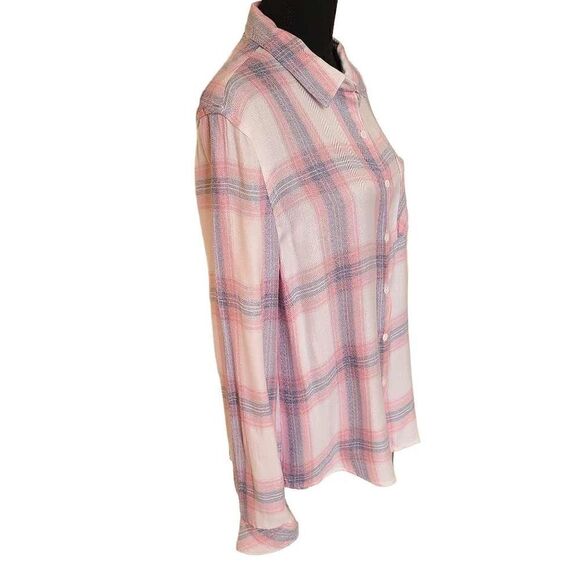 Altar'd State Lightweight Long Sleeve Button Front Blouse - Picture 2 of 11